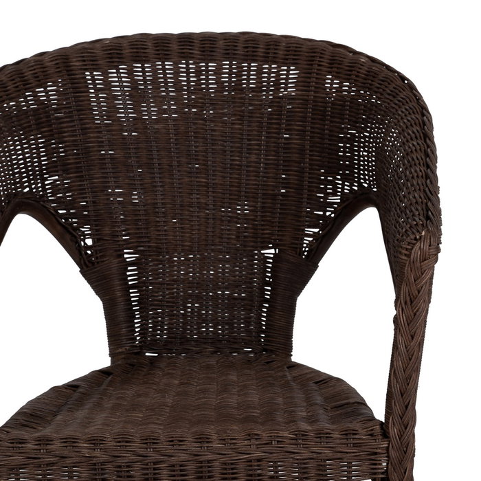 Silla Marrón Ratán Salón 60 X 62 X 78 cm