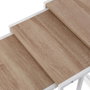 Versa 3 Mesas Auxiliares Tilo Claras Estilo Industrial Melamina y Metal 45x45x52 cm