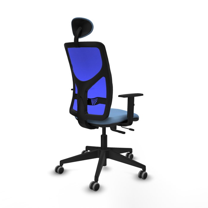 PIQUERAS Y CRESPO Silla de oficina Motilla con mecanismo Sincro/Traslack Azul cielo