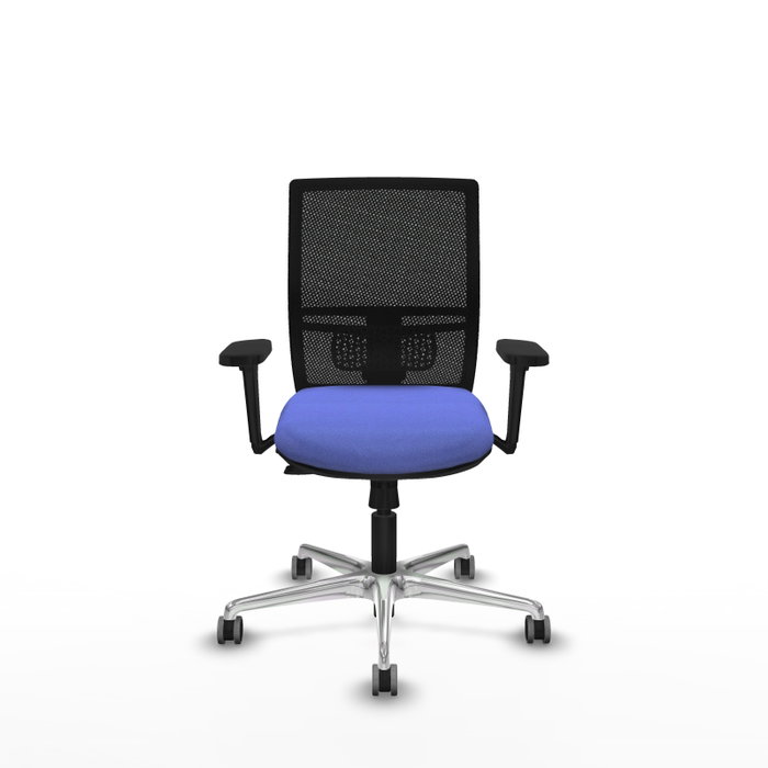 PIQUERAS Y CRESPO Silla de oficina Yunquera con mecanismo Sincro/Traslack, Azul claro y Negro