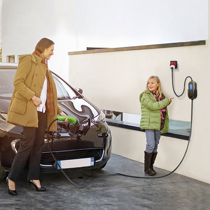 Qoltec Cargador de Vehículo Eléctrico 2w1 Tipo 2 7kW 5m