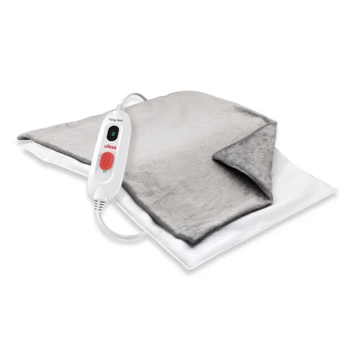 Ufesa Flexy Heat E2P Manta Eléctrica 110W 45x35 cm Ref. 10105383 - Almohadilla Térmica con 3 Temperaturas, Apagado Automático, Ideal para Dolor Muscular en Cuello, Piernas, Abdomen