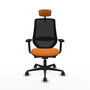 PIQUERAS Y CRESPO Silla de oficina Mardos Naranja y Negro