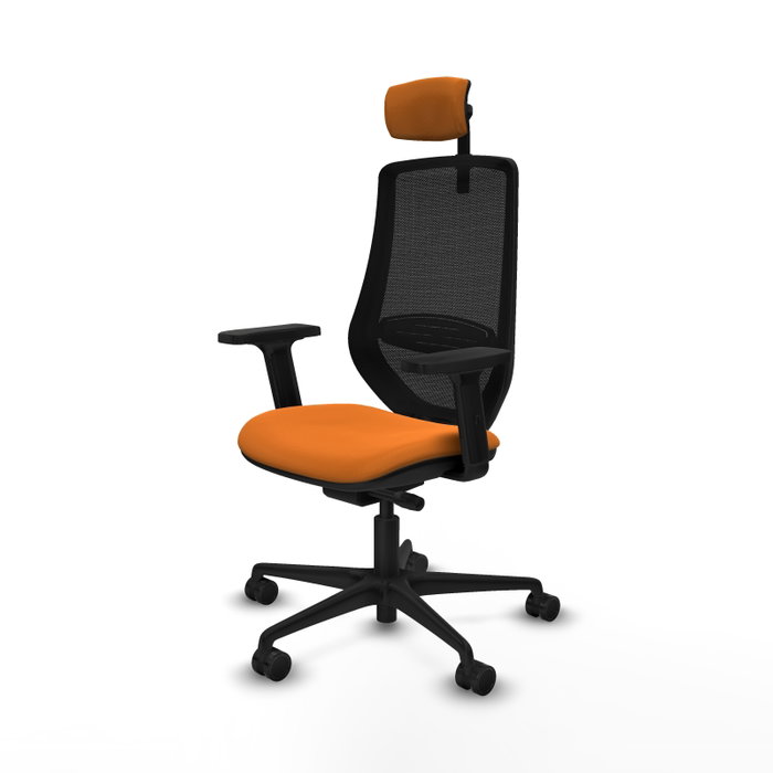 PIQUERAS Y CRESPO Silla de oficina Mardos Naranja y Negro