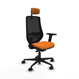 PIQUERAS Y CRESPO Silla de oficina Mardos Naranja y Negro
