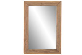 DKD Home Decor Espejo Alpino Natural Madera Reciclada Cristal 70 x 50 x 3 cm (2 Unidades)