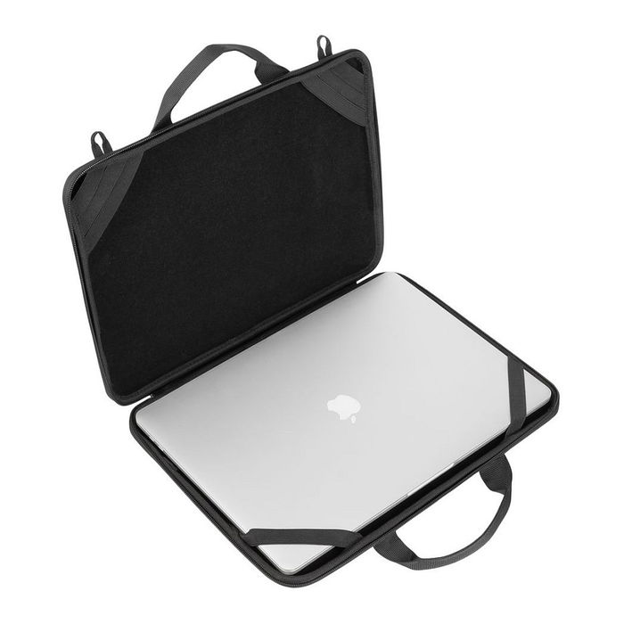 RIVACASE 5130 Funda Protectora Rígida Antishock para Portátil hasta 15.3" (38.9 cm), Negro, con Asa y Tirante para Hombro
