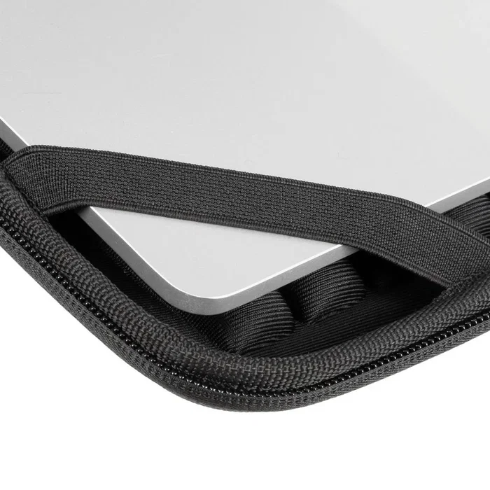 Rivacase 5130 Funda Protectora Rígida 38.9 cm (15.3") para Portátil, Compatible con MacBook Air 15, Material EVA Resistente a Golpes y Agua, con Asa y Correa Extraíble, Negro