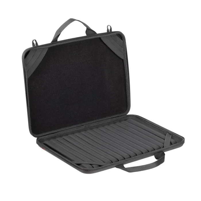 Rivacase 5130 Funda Protectora Rígida 38.9 cm (15.3") para Portátil, Compatible con MacBook Air 15, Material EVA Resistente a Golpes y Agua, con Asa y Correa Extraíble, Negro
