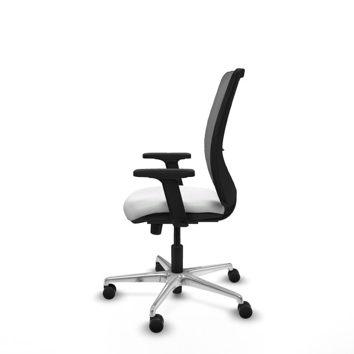 PIQUERAS Y CRESPO Silla de oficina Zulema con mecanismo Sincro, Tela Blanca y Malla Gris PIQUERAS Y CRESPO Silla de oficina Zulema con mecanismo Sincro, Tela Blanca y Malla Gris