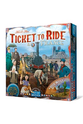 Asmodee ¡Aventureros al Tren! Francia (+ El Viejo Oeste) expansión doble