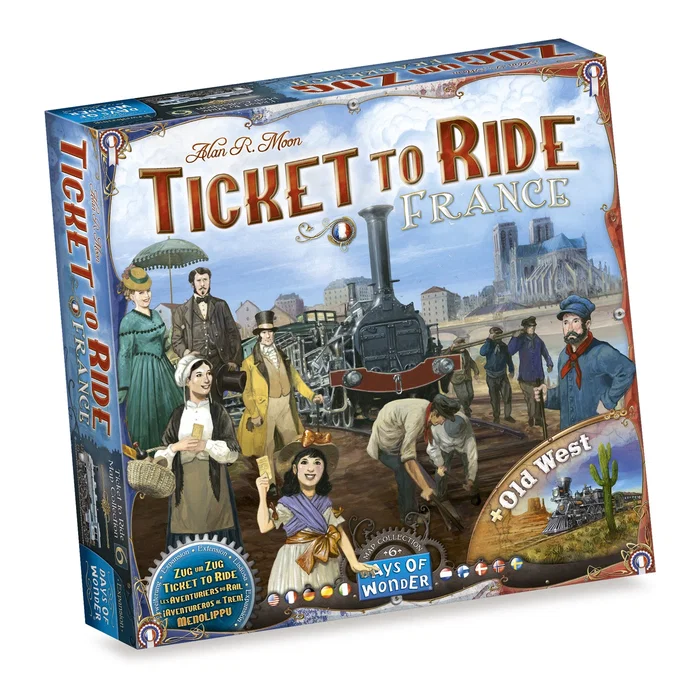 Asmodee ¡Aventureros al Tren! Francia (+ El Viejo Oeste) expansión doble