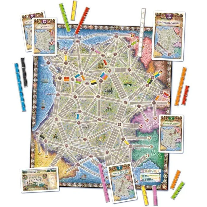 Asmodee ¡Aventureros al Tren! Francia (+ El Viejo Oeste) expansión doble