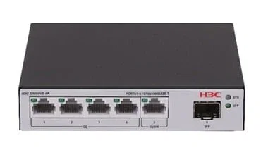 H3C Switch LS-1600V2-6P-GL Gestionado Capa L2 con 5 Puertos Gigabit Ethernet (10/100/1000) y 1 Ranura SFP+ para 10G, Montaje en Rack