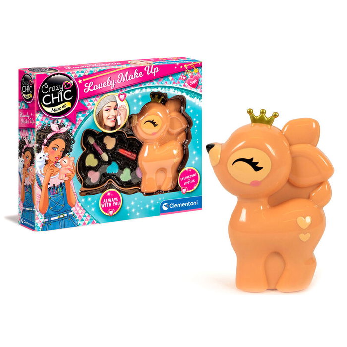 Clementoni Estuche Maquillaje Cervatillo Lovely Make Up Crazy Chic para Niñas +6 Años