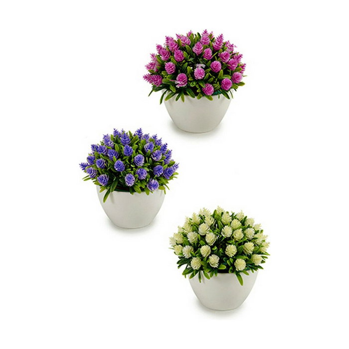 Planta Decorativa Ibergarden Plástico Flores 14 x 12,5 x 14 cm (12 Unidades)