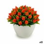 Planta Decorativa Ibergarden Plástico Flores 14 x 12,5 x 14 cm (12 Unidades)