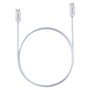 ADATA CACC-200PN-WH Cable USB-C a USB-C, 2 m, Blanco, Nylon, USB 2.0, USB Power Delivery 3.0, Carga hasta 100 W, Quick Charge 3.0