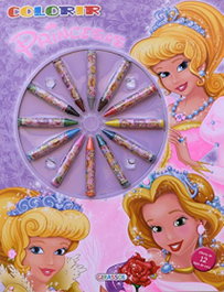 COLORIR PRINCESAS COM LAPIS DE COR, VV.AA. - GIRASSOL EDIÇOES