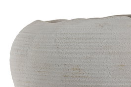 DKD Home Decor Jarron Blanco Marron Porcelana 23.5 x 23.5 x 17 cm (4 Unidades)