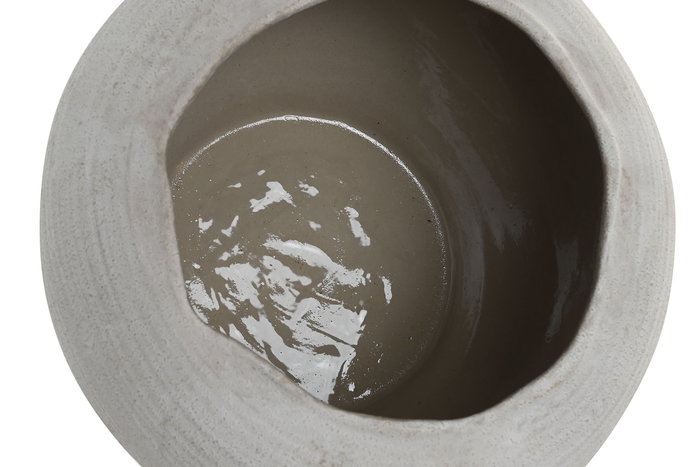 DKD Home Decor Jarron Blanco Marron Porcelana 23.5 x 23.5 x 17 cm (4 Unidades)