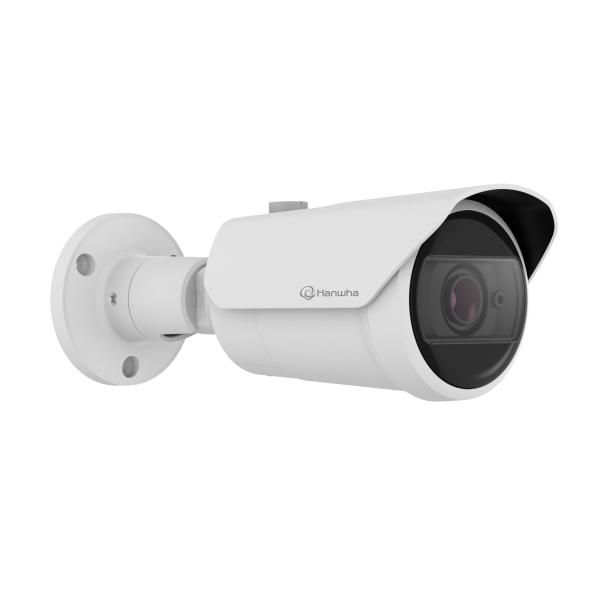 Hanwha Cámara IP Bullet Q AI 8MP 4K 3.2-10.2mm IR30 WDR IK10 IP66 PoE