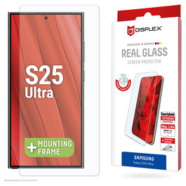 Displex Protector de Pantalla de Vidrio Templado 10H para Samsung Galaxy S25 Ultra - Aplicación en Seco, Antihuellas, 02075