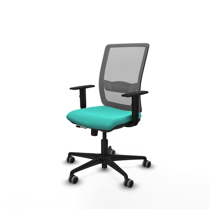 PIQUERAS Y CRESPO Silla de oficina Haches Turquesa y Gris
