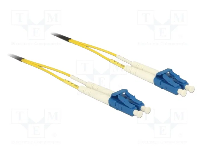 DeLOCK Cable de fibra óptica LC a LC monomodo OS2 0,5 m Amarillo