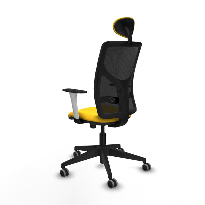 PIQUERAS Y CRESPO Silla de oficina Motilla con mecanismo Sincro/Traslack, Amarillo y Negro PIQUERAS Y CRESPO Silla de oficina Motilla con mecanismo Sincro/Traslack, Amarillo y Negro