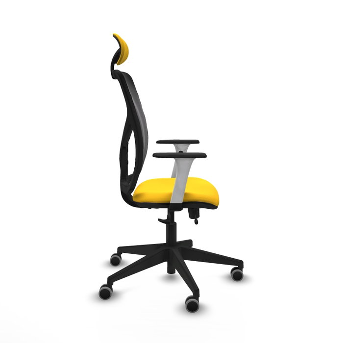 PIQUERAS Y CRESPO Silla de oficina Motilla con mecanismo Sincro/Traslack, Amarillo y Negro PIQUERAS Y CRESPO Silla de oficina Motilla con mecanismo Sincro/Traslack, Amarillo y Negro