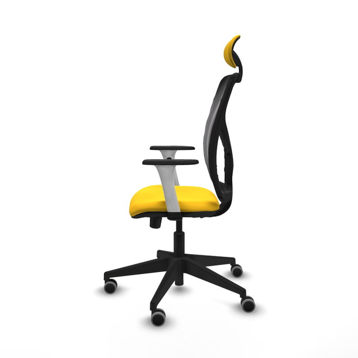 PIQUERAS Y CRESPO Silla de oficina Motilla con mecanismo Sincro/Traslack, Amarillo y Negro PIQUERAS Y CRESPO Silla de oficina Motilla con mecanismo Sincro/Traslack, Amarillo y Negro