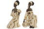 DKD Home Decor Figura de Resina Africana Surtido de 2 Unidades