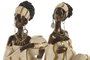 DKD Home Decor Figura de Resina Africana Surtido de 2 Unidades