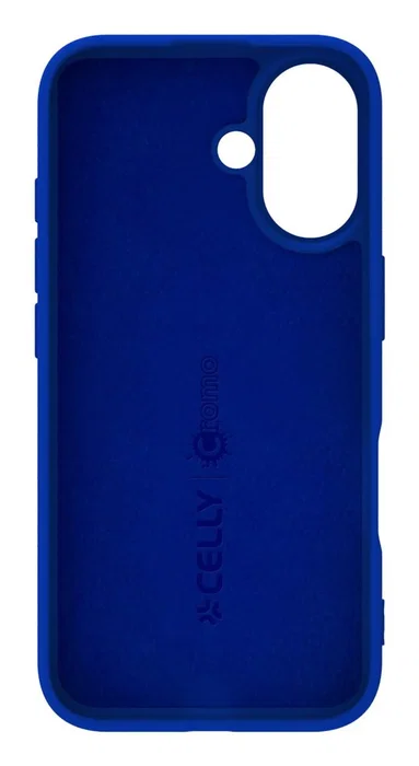 Celly CROMO1078BL Funda para iPhone 16 (6.1") Azul - Microfibra, Silicona, TPU - Resistente a Golpes