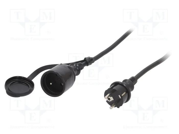 KEL Prolongador de alimentación H05RR-F 3G1,5mm2 20m negro KEL Prolongador de alimentación H05RR-F 3G1,5mm2 20m negro