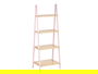 Berilo Estantería Escalera 4 Estantes Bambú y Madera Pino Rosa Natural 40 x 109.3 x 30 cm