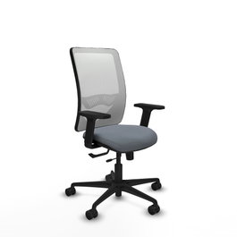 PIQUERAS Y CRESPO Silla de oficina Zulema con mecanismo Sincro/Traslack Gris y Blanco
