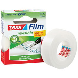 Cinta Adhesiva Tesa Film Invisible Rollo 33X19 Ecologica (Set de 10)