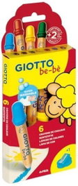 GIOTTO Estuche 6 súper lápices de colores con sacapuntas Be-Be