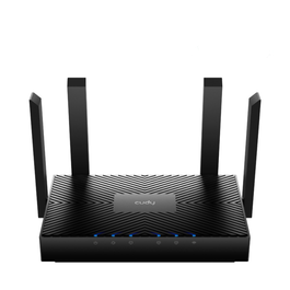 CUDY WR3000 Router Inalámbrico Doble Banda (2.4 GHz / 5 GHz) Wi-Fi 6 Gigabit Ethernet Negro