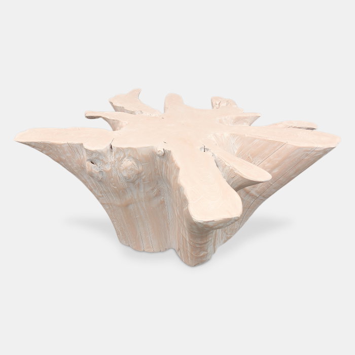 DKD Home Decor Mesa de Centro Raíz de Teca Decapé Blanco DKD Home Decor Mesa de Centro Raíz de Teca Decapé Blanco