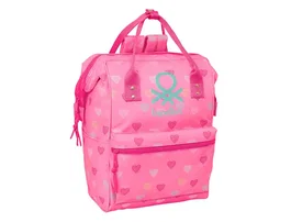Safta Mochila Benetton Heart para portátil de 13 pulgadas