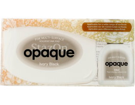 Tsukineko Almohadilla STAZON OPAQUE Negro Marfil con Recarga de 15ml