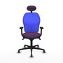 PIQUERAS Y CRESPO Silla de oficina Jorquera con mecanismo Sincro, tela Morada y malla Azul