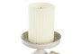 DKD Home Decor Portavelas de Metal Envejecido Blanco