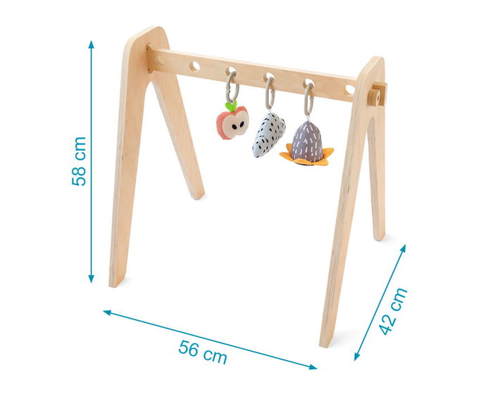 KioKids Gimnasio Infantil De Madera Para Bebé +2 Meses Estimula Desarrollo Sensorial Y Motriz KioKids Gimnasio Infantil De Madera Para Bebé +2 Meses Estimula Desarrollo Sensorial Y Motriz