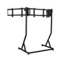 Thermaltake Soporte Triple para Monitores Pro GSC-MSP-MDSLBB-01 - Soporte de Piso para 3 Pantallas de 27" a 55", 60 kg, Ajuste de Altura, Negro