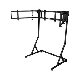 Thermaltake Soporte Triple para Monitores Pro GSC-MSP-MDSLBB-01 - Soporte de Piso para 3 Pantallas de 27" a 55", 60 kg, Ajuste de Altura, Negro