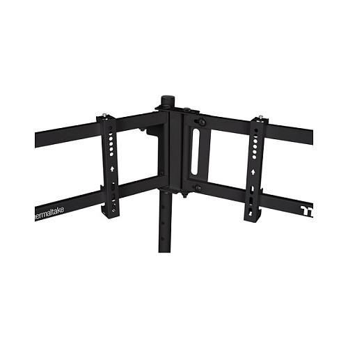 Thermaltake Soporte Triple para Monitores Pro GSC-MSP-MDSLBB-01 - Soporte de Piso para 3 Pantallas de 27" a 55", 60 kg, Ajuste de Altura, Negro